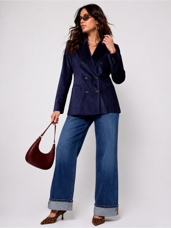 3.1 Phillip Lim Jackets & Blazers - NWT 3.1 Phillip Lim Soft Textured Double Breasted Blazer Jacket Size 6 Navy
